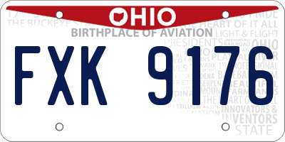 OH license plate FXK9176