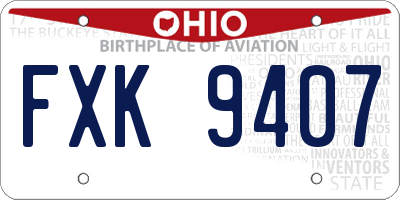 OH license plate FXK9407