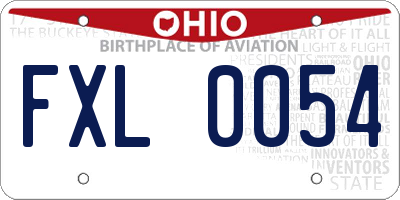 OH license plate FXL0054