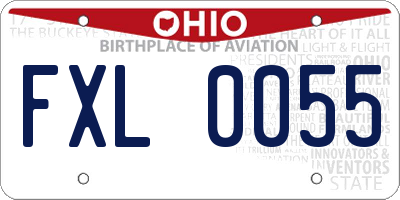 OH license plate FXL0055