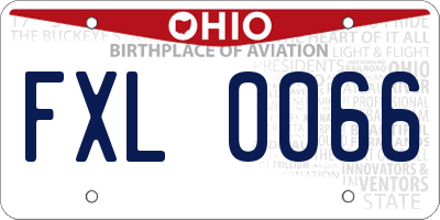 OH license plate FXL0066