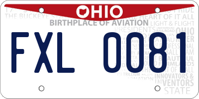 OH license plate FXL0081