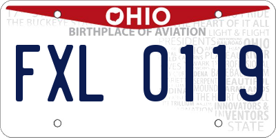 OH license plate FXL0119