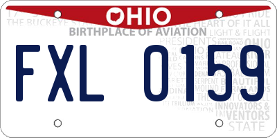 OH license plate FXL0159