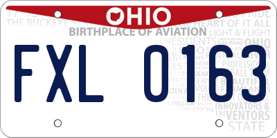 OH license plate FXL0163