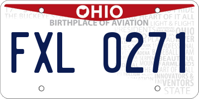 OH license plate FXL0271