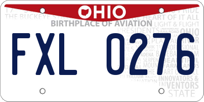 OH license plate FXL0276