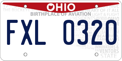 OH license plate FXL0320