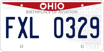 OH license plate FXL0329