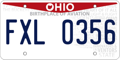 OH license plate FXL0356
