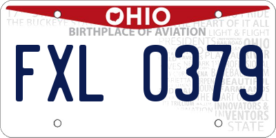 OH license plate FXL0379