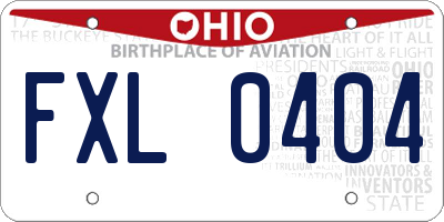 OH license plate FXL0404