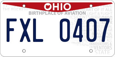 OH license plate FXL0407