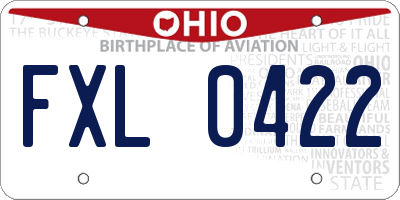 OH license plate FXL0422