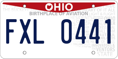 OH license plate FXL0441