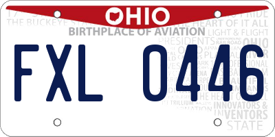 OH license plate FXL0446