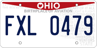 OH license plate FXL0479