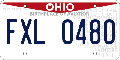 OH license plate FXL0480