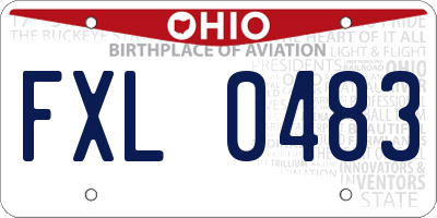 OH license plate FXL0483