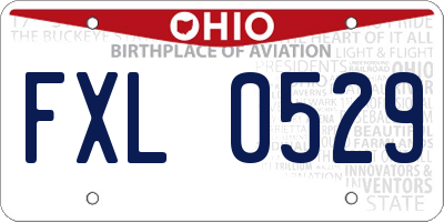 OH license plate FXL0529