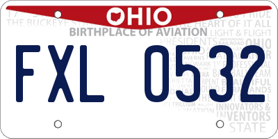 OH license plate FXL0532
