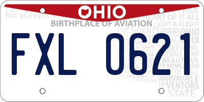 OH license plate FXL0621