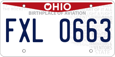 OH license plate FXL0663