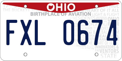 OH license plate FXL0674