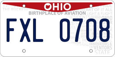 OH license plate FXL0708