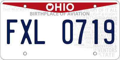 OH license plate FXL0719