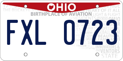 OH license plate FXL0723