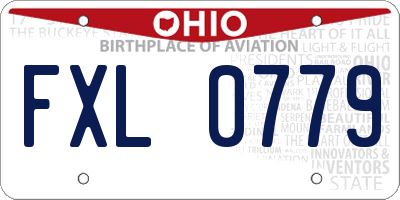 OH license plate FXL0779
