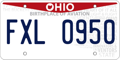 OH license plate FXL0950
