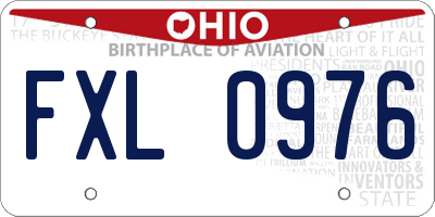 OH license plate FXL0976
