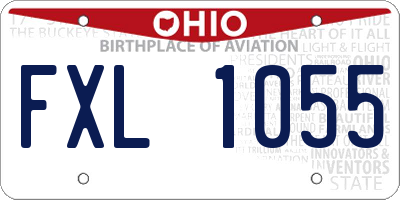 OH license plate FXL1055