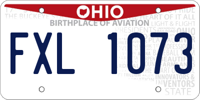 OH license plate FXL1073