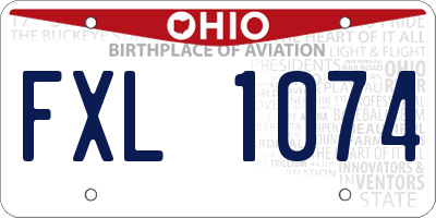 OH license plate FXL1074