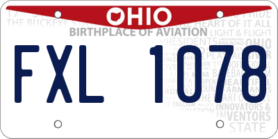 OH license plate FXL1078