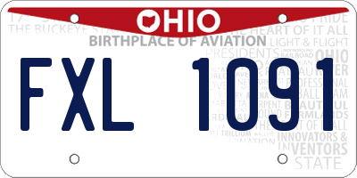 OH license plate FXL1091