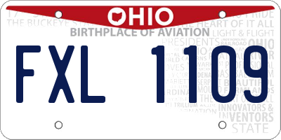 OH license plate FXL1109