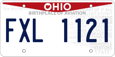 OH license plate FXL1121