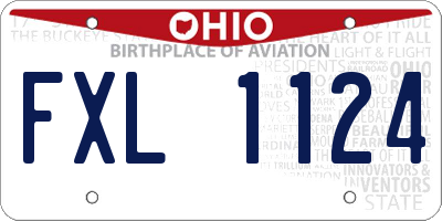 OH license plate FXL1124