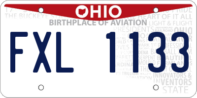 OH license plate FXL1133