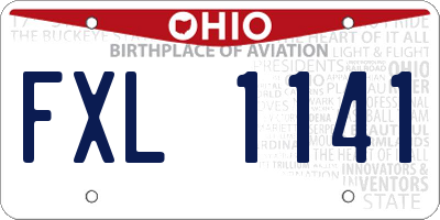 OH license plate FXL1141