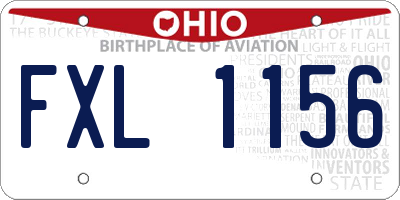 OH license plate FXL1156