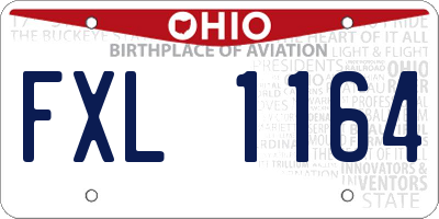 OH license plate FXL1164