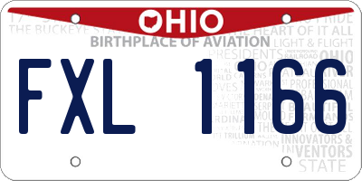 OH license plate FXL1166