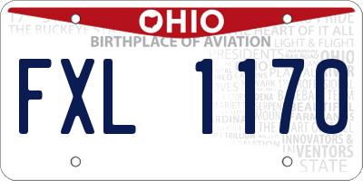 OH license plate FXL1170
