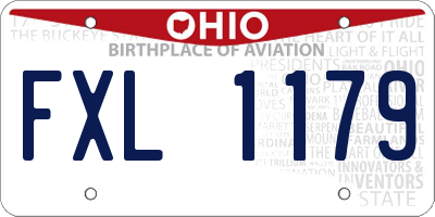 OH license plate FXL1179