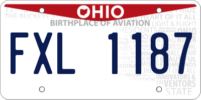 OH license plate FXL1187